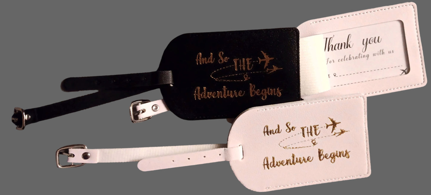 And So The Adventure Begins ~ THANK YOU Luggage Tags
