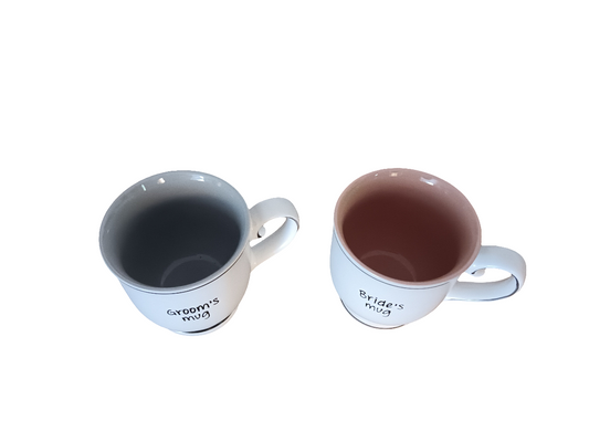 GROOM & BRIDE MUG SET