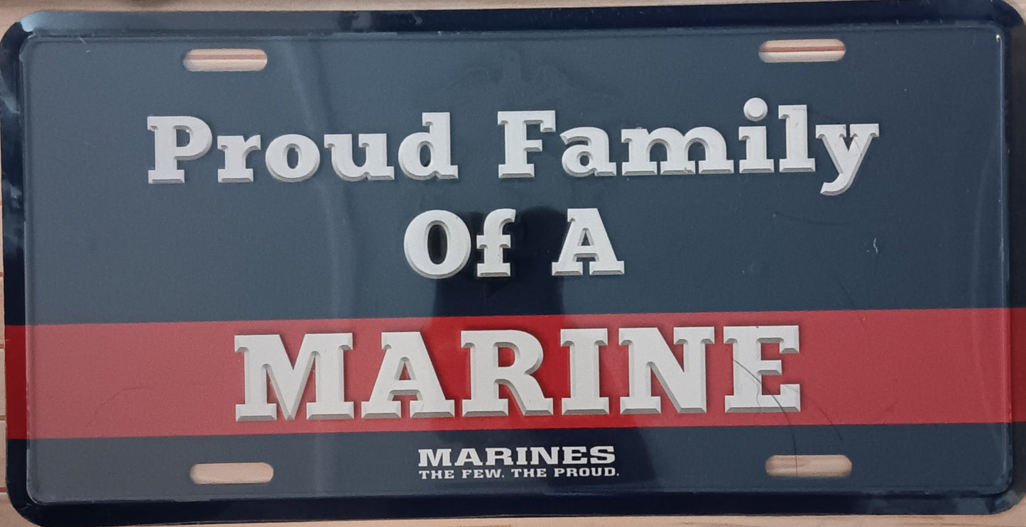 Marine ~ Proud Family of A MARINE License Plate