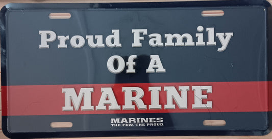 Marine ~ Proud Family of A MARINE License Plate