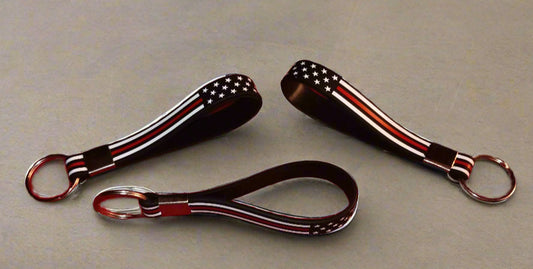 Thin Red Line Silicone Keychain