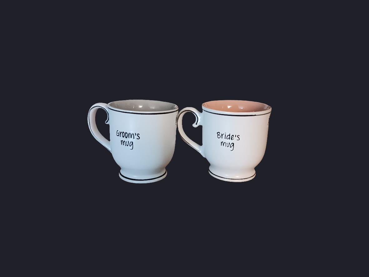 GROOM & BRIDE MUG SET